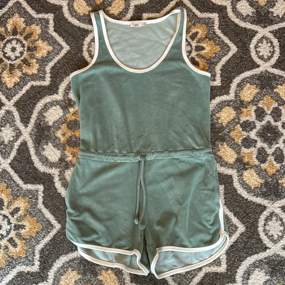 FAHERTY Women's Jumpsuit Size S Cabana Terry Romper - Picture 2 of 4